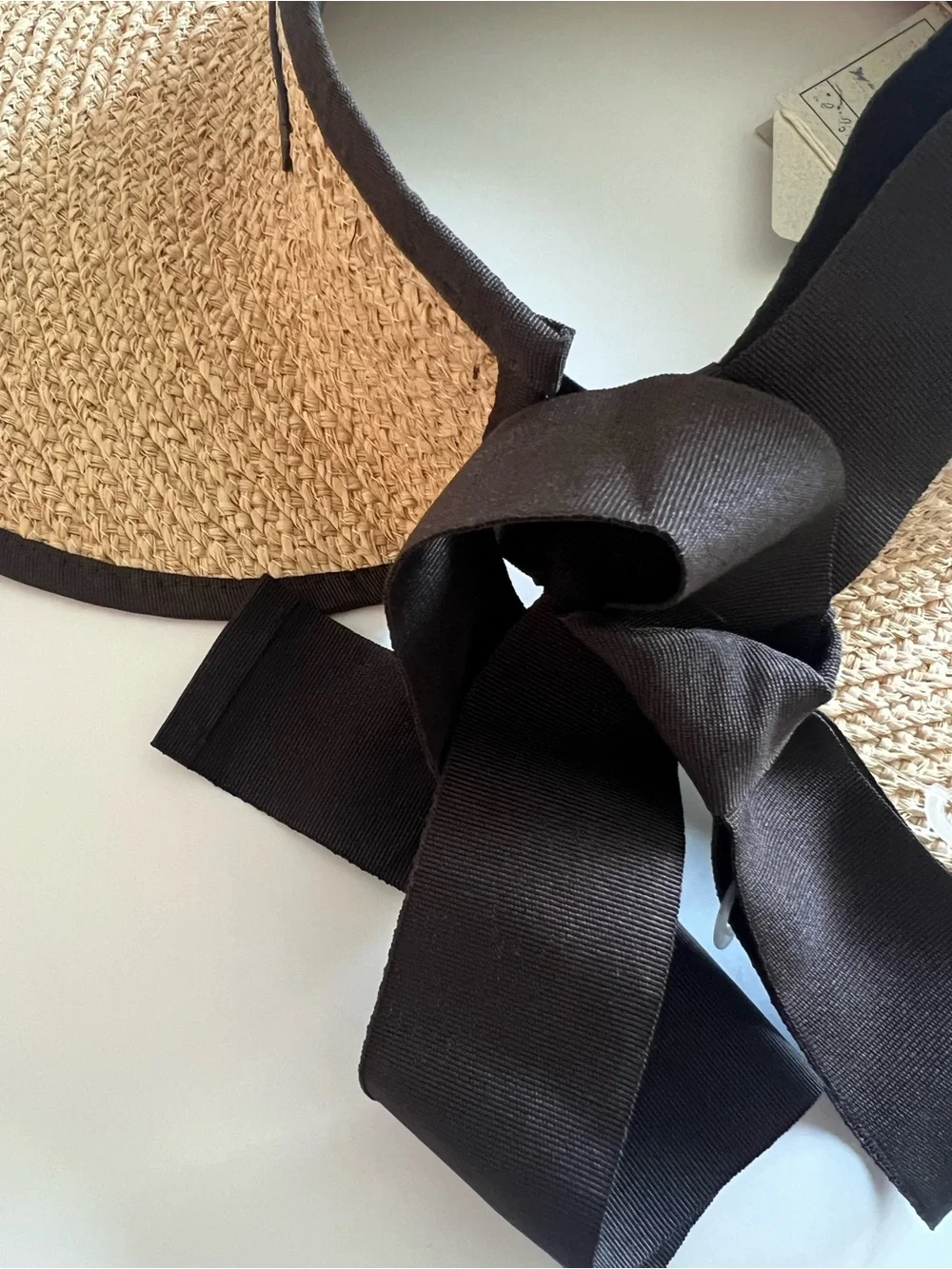 {Catarzi 1910} Brand New Packable Raffia Straw Visor